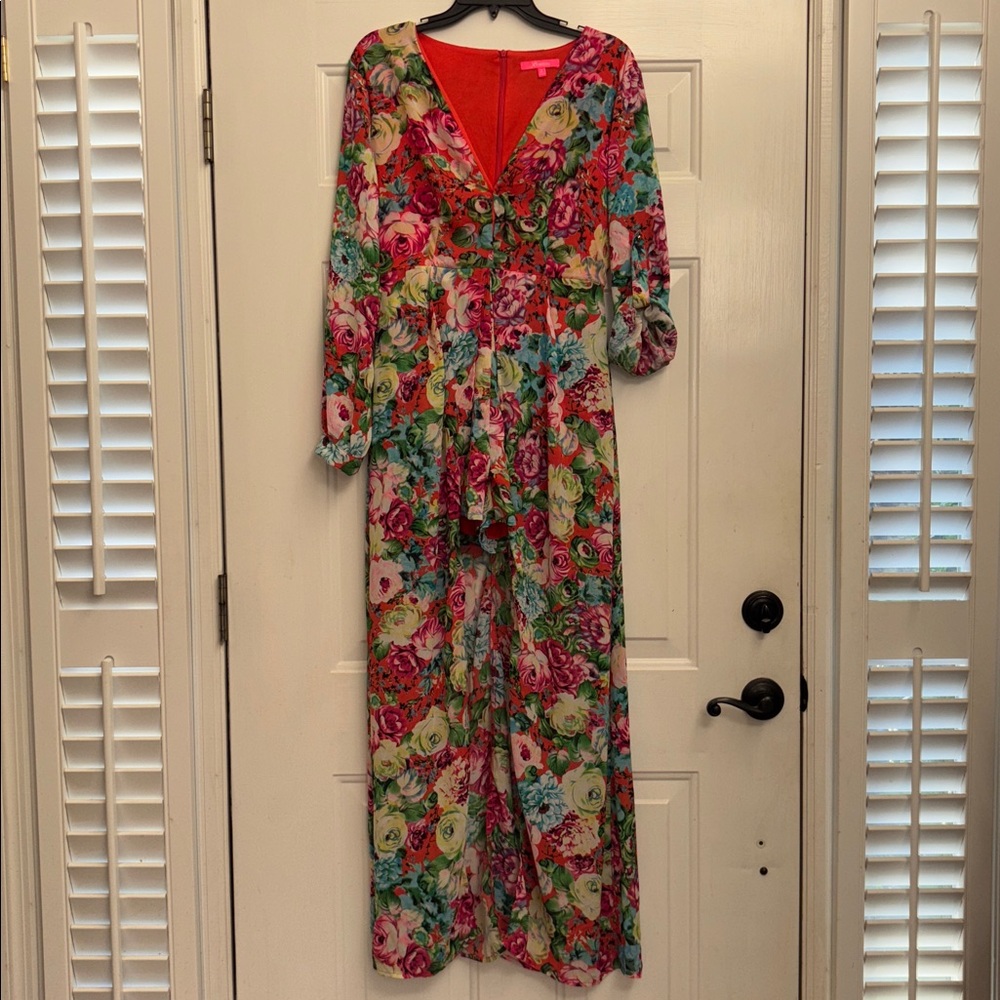 Xtaren Floral Maxi romper-dress Medium - Picture 2 of 8